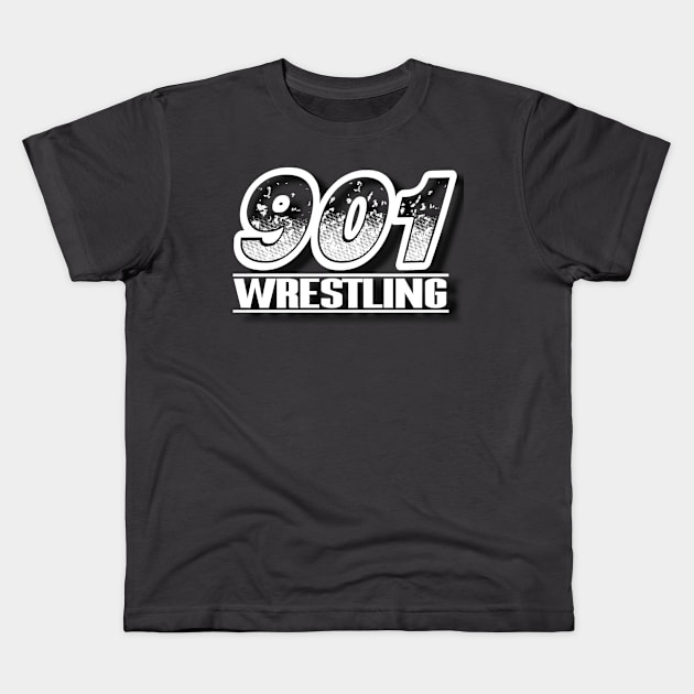 901 White Kids T-Shirt by 901wrestling